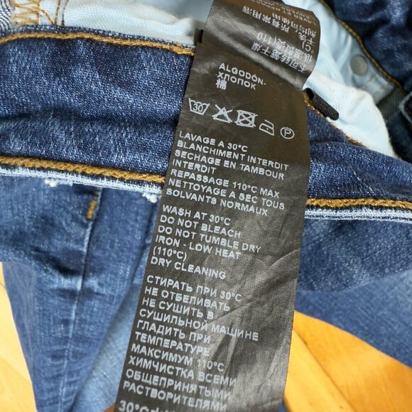 THE KOOPLES Lizy High-Rise Slim Distressed Whiskered Straight Leg Blue Jeans 28 - Picture 8 of 9